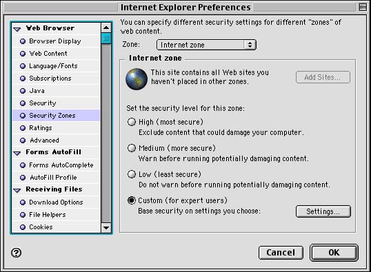 running ie on a mac